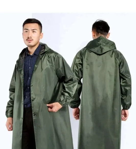 1 Pc Stylish Beautiful Rain Coat Heavy Parachute Rain Coat Waterproof Raincoat Hooded Coat (random Color)