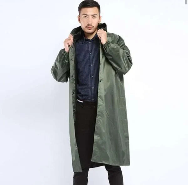 1 Pc Stylish Beautiful Rain Coat Heavy Parachute Rain Coat Waterproof Raincoat Hooded Coat (random Color)