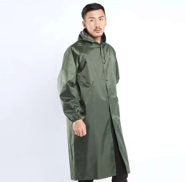 1 Pc Stylish Beautiful Rain Coat Heavy Parachute Rain Coat Waterproof Raincoat Hooded Coat (random Color)